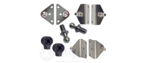 Montagebeugel voor gasveer, RVS vlak