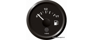 Brandstofmeter zwart VDO, voor 10-180 Ohm zender