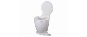 Jabsco Lite Flush elektrisch toilet 24V met voetschakelaar