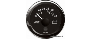 VDO voltmeter 24V zwart