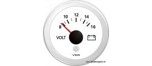 VDO voltmeter 12V wit