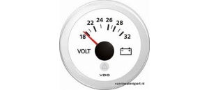 VDO voltmeter 24V wit