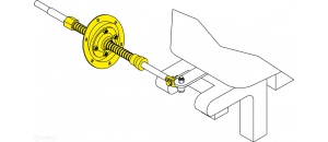 Teleflex motorbun montageset 90 graden