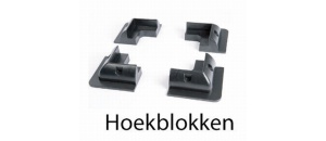 Hoekblokken zwart (set van 4)