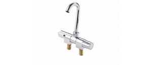 Kraan met draaibare uitloop dubbel chrome