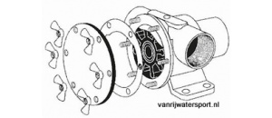 Set RVS vleugelmoeren + stelschroeven  voor F7B