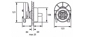 Teleflex Compac-T tot 55 pk - 183 cm