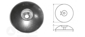 Magnesium Ronde Roerblad-anode Ø130mm ( per paar )