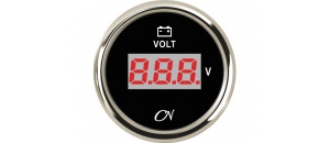 Voltmeter digitaal 8 - 32 volt zwart/chroom CN