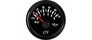 Oliedrukmeter 0-5 bar zwart/zwart CN