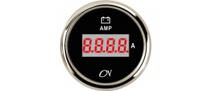Ampèremeter digitaal zwart/chroom CN