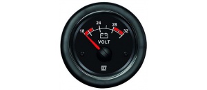 Vetus voltmeter 24V zwarte wijzerplaat