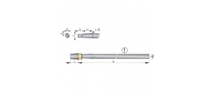 Vetus schroefas, RVS-Duplex 1-4462 35 mm