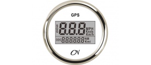 GPS snelheidsmeter CN wit/chroom