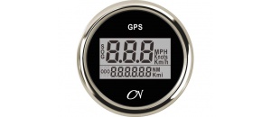 GPS snelheidsmeter CN zwart/chroom