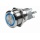 LED puls schakelaar, blauw 12v