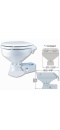 Jabsco Quiet Flush elektrisch toilet 12V compacte pot met spoelpomp