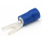 Draadklem vork 5,3 mm blauw 6 stuks