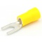 Draadklem vork 5,3 mm geel 4 stuks