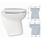 Jabsco DeLux Flush Slant 17 elektrisch toilet 12V