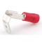 Draadklem dubbel 6,3 rood 6 stuks