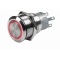 LED puls schakelaar, rood 12v (ON) OFF