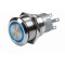 LED puls schakelaar, blauw 12v