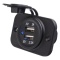 USB stopcontact zwart dubbel